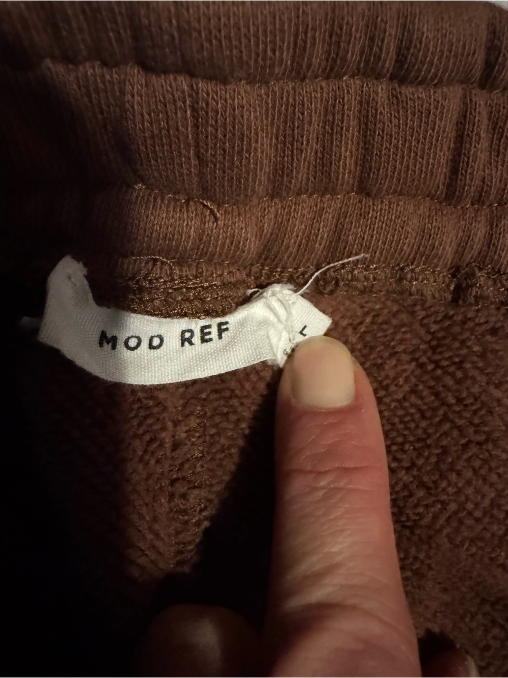 MODREF Brown Ribbed Waist Sweatpants - Picture 3 of 5